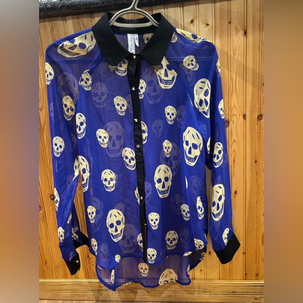 Pink Owl shirt blue/ purple size S in perfect condition l- used once only